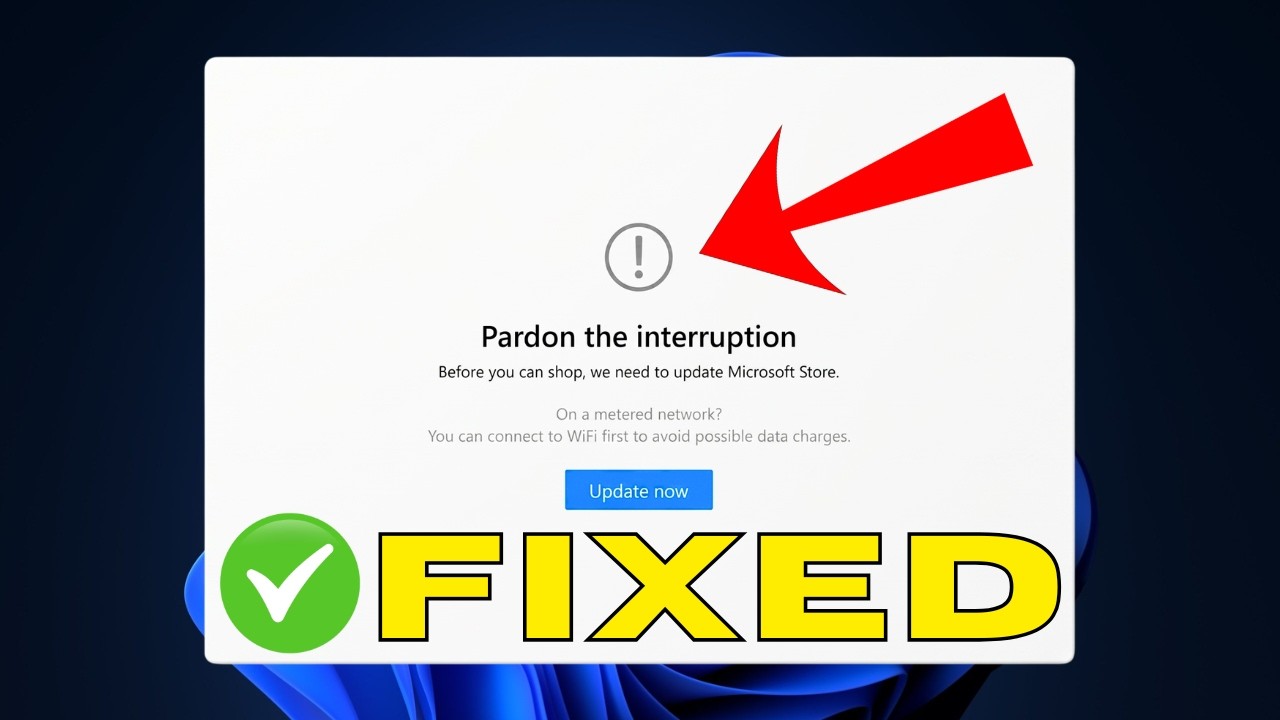 How to Fix Pardon The Interruption Microsoft Store Not Working