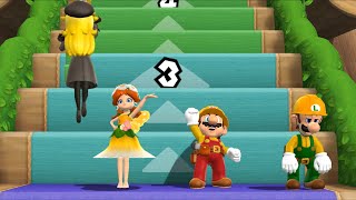 Mario Party 9 Step It Up  Peach Vs Daisy Vs Luigi Vs Mario (Master Com)