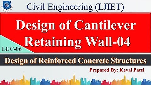 Lec-06_Design of Cantilever RW-04| Design of Reinforced Concrete Structures | Civil Engineering