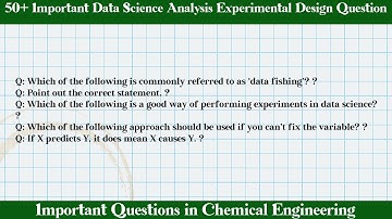 MCQ Questions Data Science Analysis Experimental Design with Answers