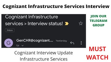 Cognizant Infrastructure Services Interview Status | Cognizant Genc | HR Round | TR Round
