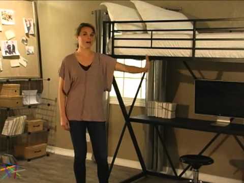 Duro Z Bunk Bed Loft With Desk Black