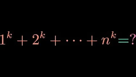 Sum of the k^th Powers of the First n Positive Integers