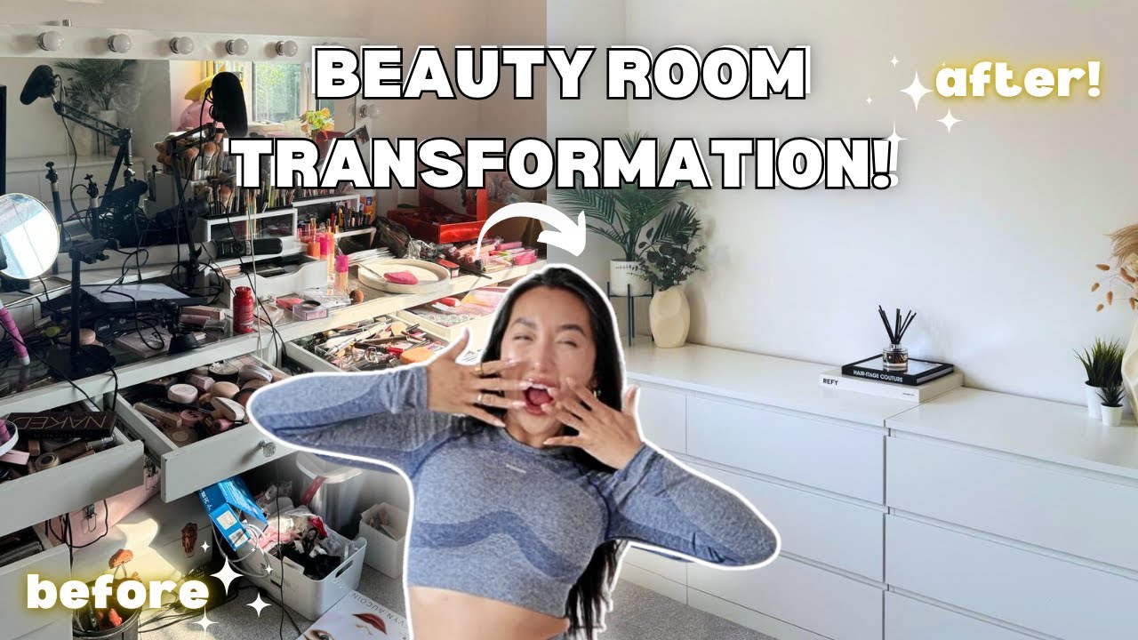 BUILDING MY NEW DREAM BEAUTY ROOM 😍✨DECLUTTERING AND GETTING RID OF MY SCARCITY MINDSET