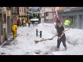 Францию засыпало полуметровым слоем града #France #thunderstorm #hailstorm