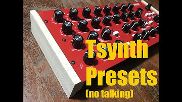 TSynth DIY Teensy Synth - Presets - No Talking, Just Sound