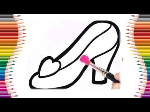 How to draw a shoe for kids | Как нарисовать обувь для детей | Bolalar uchun poyabzalni qanday