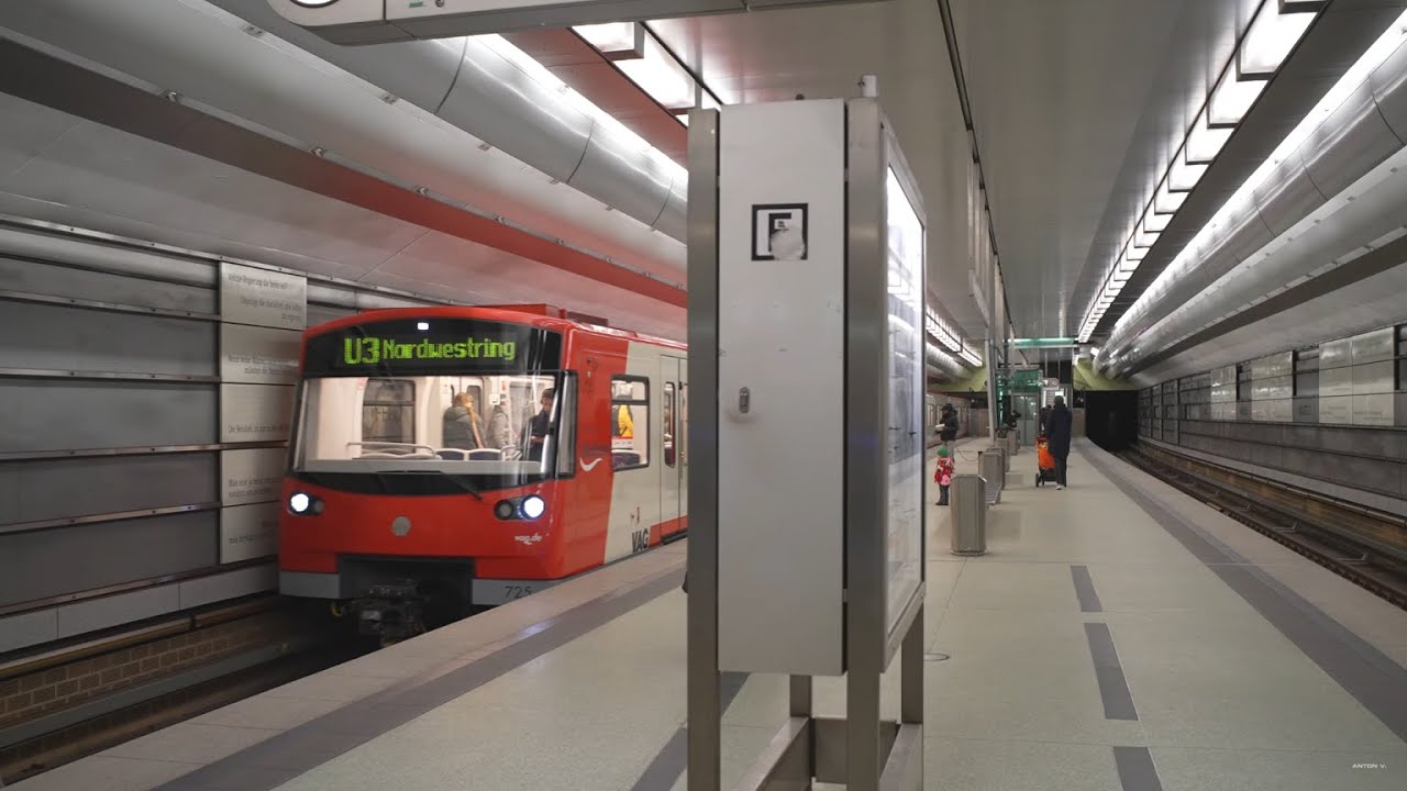 Germany, Nürnberg, U-Bahn ride from Maxfeld to Kaulbachplatz