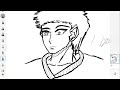 Tutorial on how to draw an anime character digitally simple
