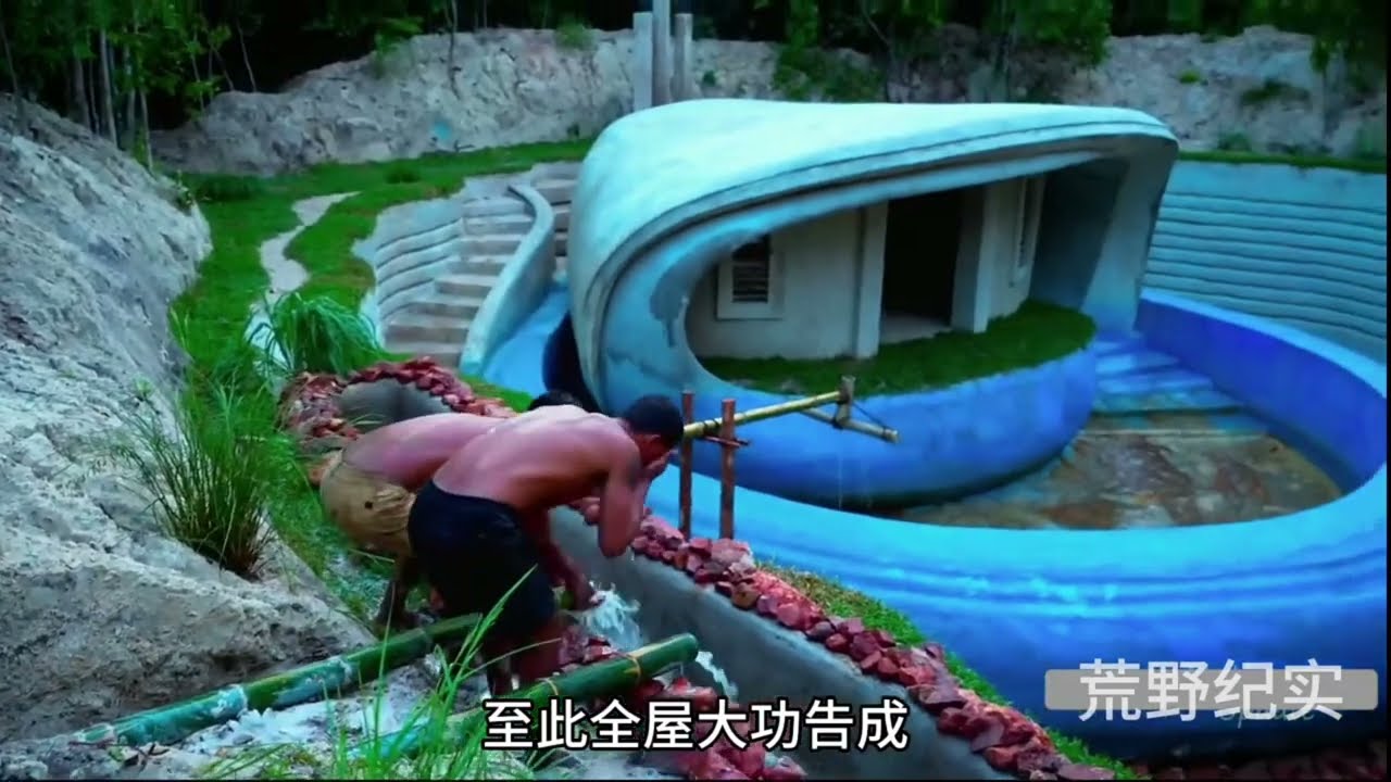 Build The King Worm House Secret Underground and Waterfall System Swimming Pool ।।