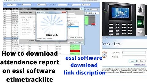 How to download attendance report on eSSL software etimetracklite software