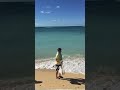 海を目の前にして