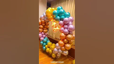 Anniversary Decoration Ideas at Home | Balloons Ring Decor Idea #shorts