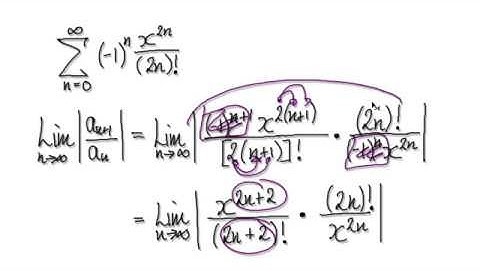 Video 2729 - Power series interval of convergence, x^(2n)/(2n)! - Practice