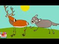 Stag And The Wolf, बच्चों के कहानियाँ, Hindi Stories and Songs for Kids