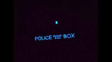 Tardis Dice Tower - Glows in dark using fluorescent paint.