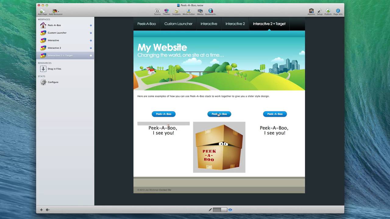 Peek-A-Boo Stack for RapidWeaver - YouTube