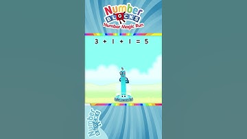Numberblocks 5 Number Magic Run - Add 3 + 1 + 1 = 5 using Numberblocks | CBeebies Go Explore Games