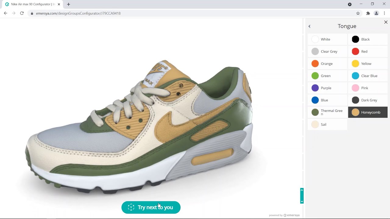 Fuera de plazo Oso Están familiarizados Nike Air Max shoe scan customization in 3D & AR - YouTube