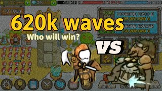 Grow Castle : 620k waves Using town archer full build