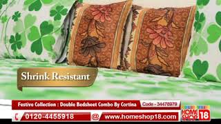 Homeshop18.com - Festive Collection : Double Bedsheet Combo By Cortina
