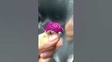 23.75ct Invisible Setting Ruby Cocktail Ring for Women