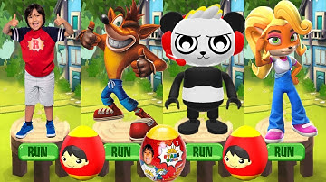 Tag with Ryan vs Crash Bandicoot: On the Run - Combo Panda vs Coco Bandicoot All Characters Unlocked