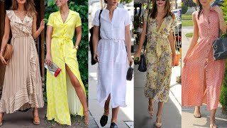 VESTIDOS DE MODA 2021 / VESTIDOS LARGOS CASUALES DE MODA 2021 /VESTIDOS  SENCILLOS Y BONITOS DE MODA - YouTube