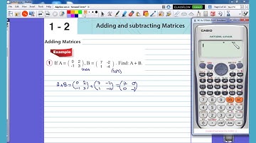 Algebra | Sec 1 | Adding and subtracting Matrices |From School Book