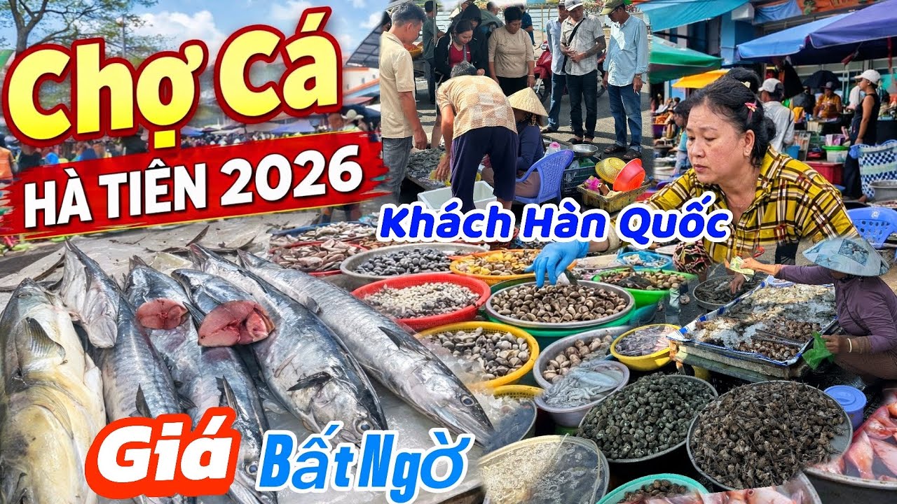 Bùng Nổ Thiên Đường Hải Sản Bậc Nhất Miền Tây | Chợ Cá HÀ TIÊN Đông Khách Cuối Tuần Sau TẾT 2026