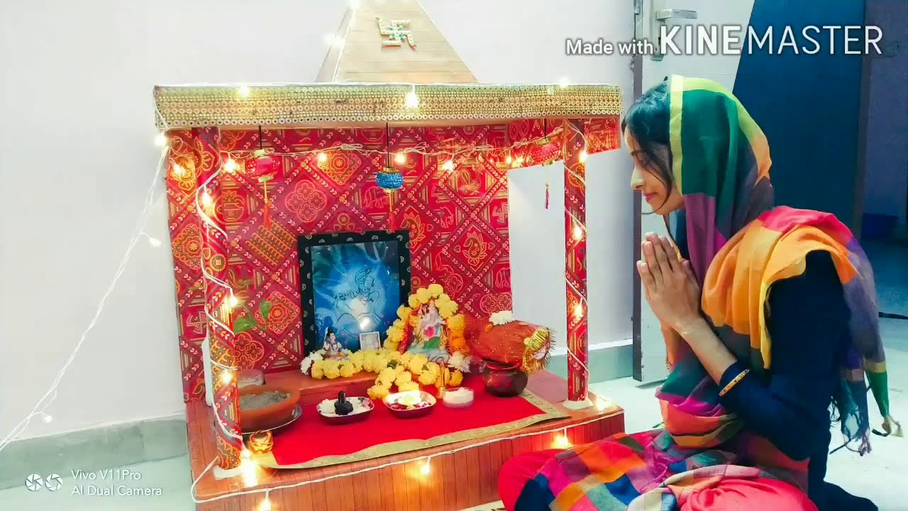 How To Make Mandir At Home Temple Making From Cardboard Mandir