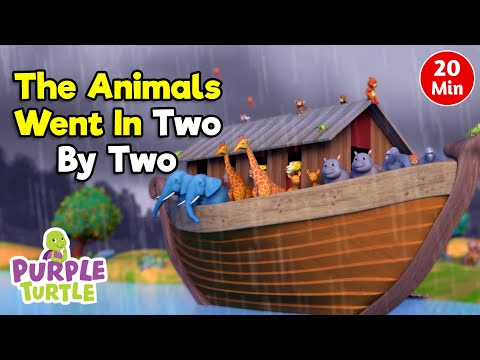 Nursery Rhymes More | The Animals Went In Two By Two | Purple Turtle Kids Songs
