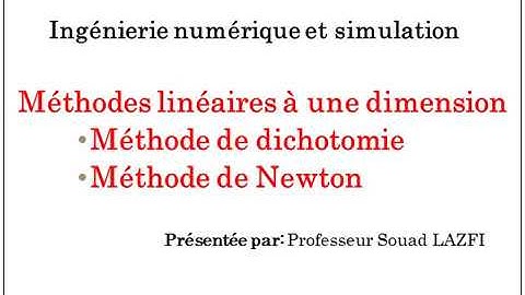 Méthode de dichotomie et méthode de Newton
