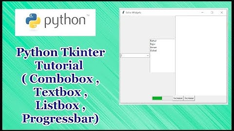 Python GUI Tkinter Tutorial Part 17.4 | Combobox,Listbox,TextBox,ProgressBar in Tkinter