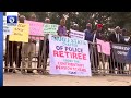 Unpaid Gratuities: Retired Police Officers Protest In Abuja