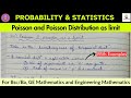 Lec-19 | Poisson Distribution | Poisson as a Limit | Probability and Statistics