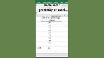 como sacar % en #excel #shorts #porcentajes