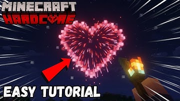 How To Build a HEART SHAPED Fireworks in Minecraft