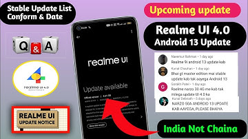 Q&A Realme UI 4.0 Android 13 March Stable update//Realme UI 4.0 Android 13 Official Update Rollout
