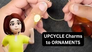 DIY Elegant CHRISTMAS ORNAMENTS, Upcycled Charms And Wirewrap Ornaments, Beaded Holiday Decor