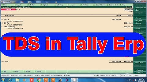 TDS in Tally ERP 9 | Tally Me TDS Ki Entry Kaise Kare | TDS in Tally | TDS Kya Hota Hai | TDS