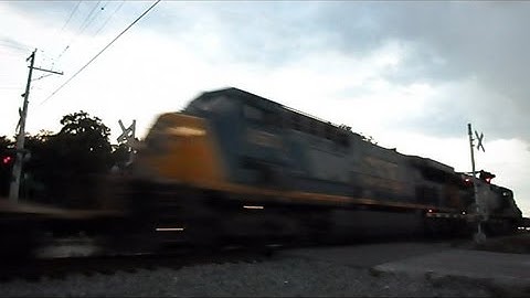 CSX Intermodal Train Super Fast Super Long