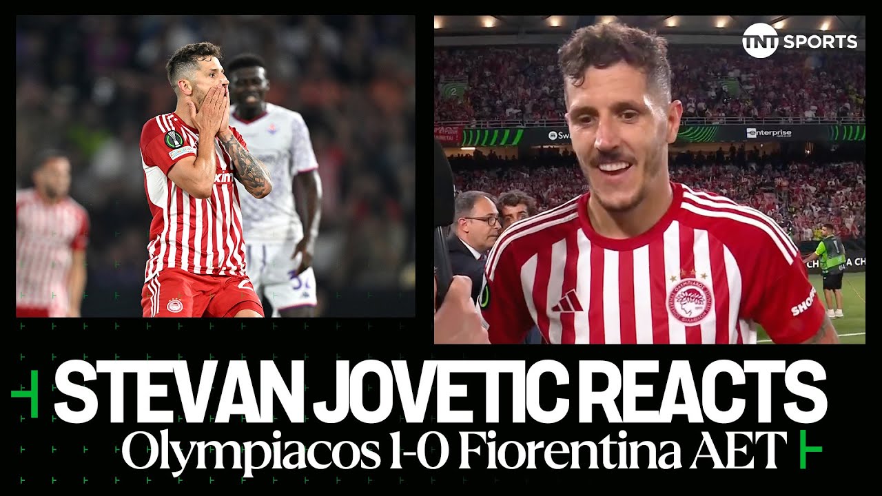 'We deserve this' - Former Fiorentina star Stevan Jovetić reacts after Olympiacos win #UECL 🏆