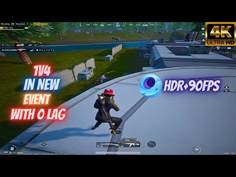 1V4 On New Event With No Lag 2.8.0 Update - IPAD Resolution - PUBG Mobile IKZ GAMING