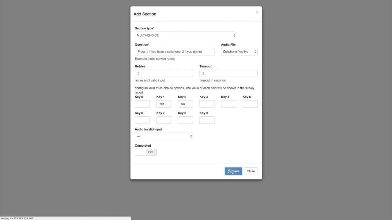 Creating a phone survey application to Newfies-Dialer for Market Research