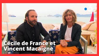 #Cannes2023 : interview de Cécile de France et Vincent Macaigne