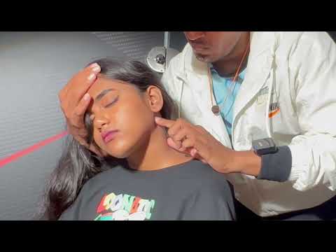 Indian Cute Girl Getting Relaxing Neck & Head Massage asmr |