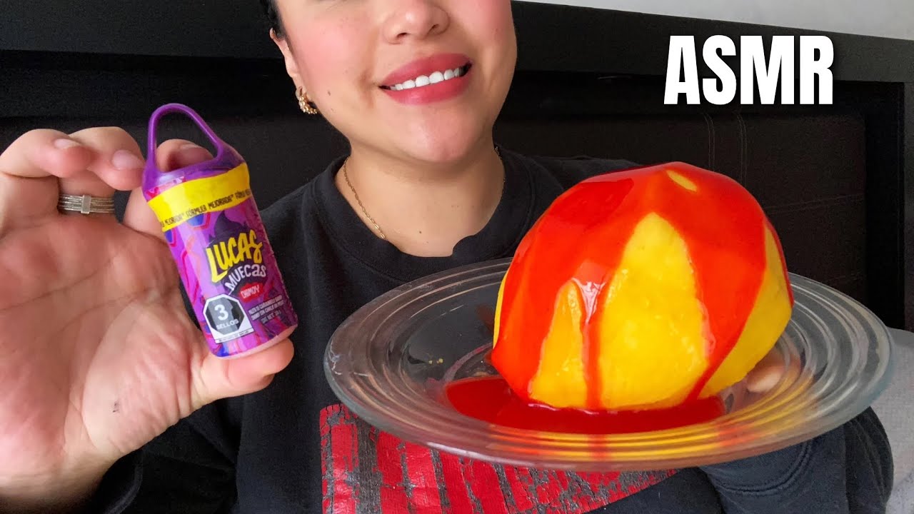 ASMR español comiendo mango extra jugoso 💦🥭 con chamoy y chile de LUCAS MUECAS 🔥