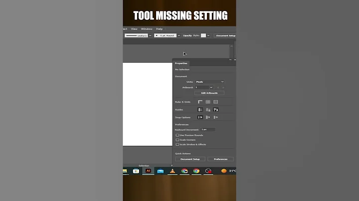 missing tools setting in adobe illustrator cc