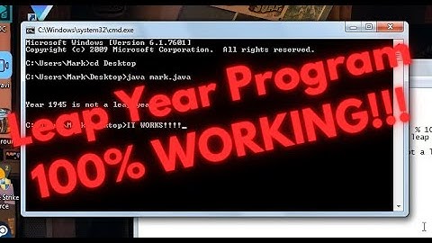 『JAVA』Leap Year Code using Notepad and CMD